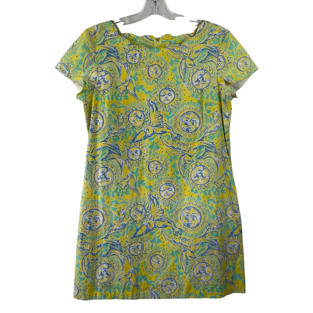 Lilly Pulitzer Yellow & Blue Printed Mini Dress